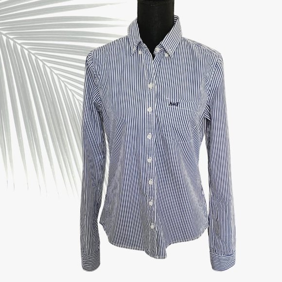 Abercrombie & Fitch Womens Striped Button Down EUC - Picture 3 of 7